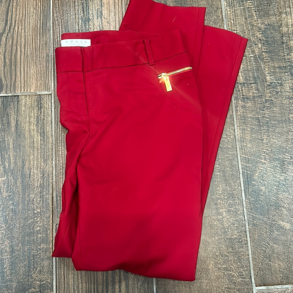 Red slacks